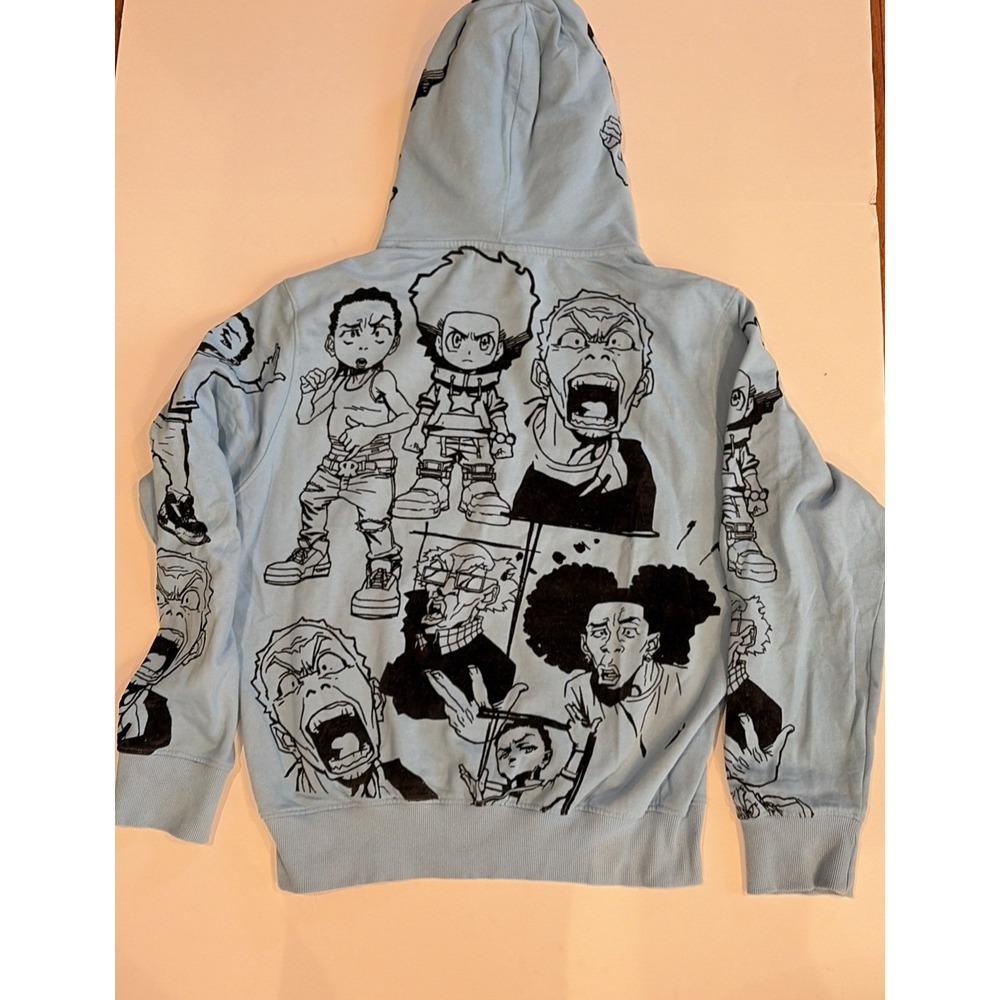 DEKRYPTIC  X  THE  BOONDOCKS   - GOLD  WINNERS OUTLINE BLUE HOODIE 2XL - Picture 13 of 16